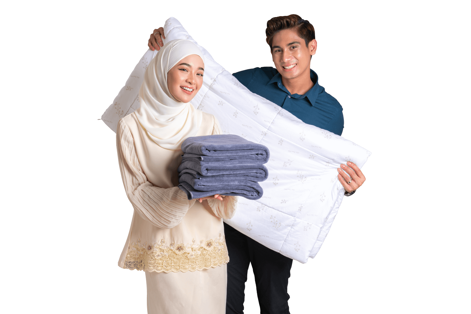 People Holding Laundry